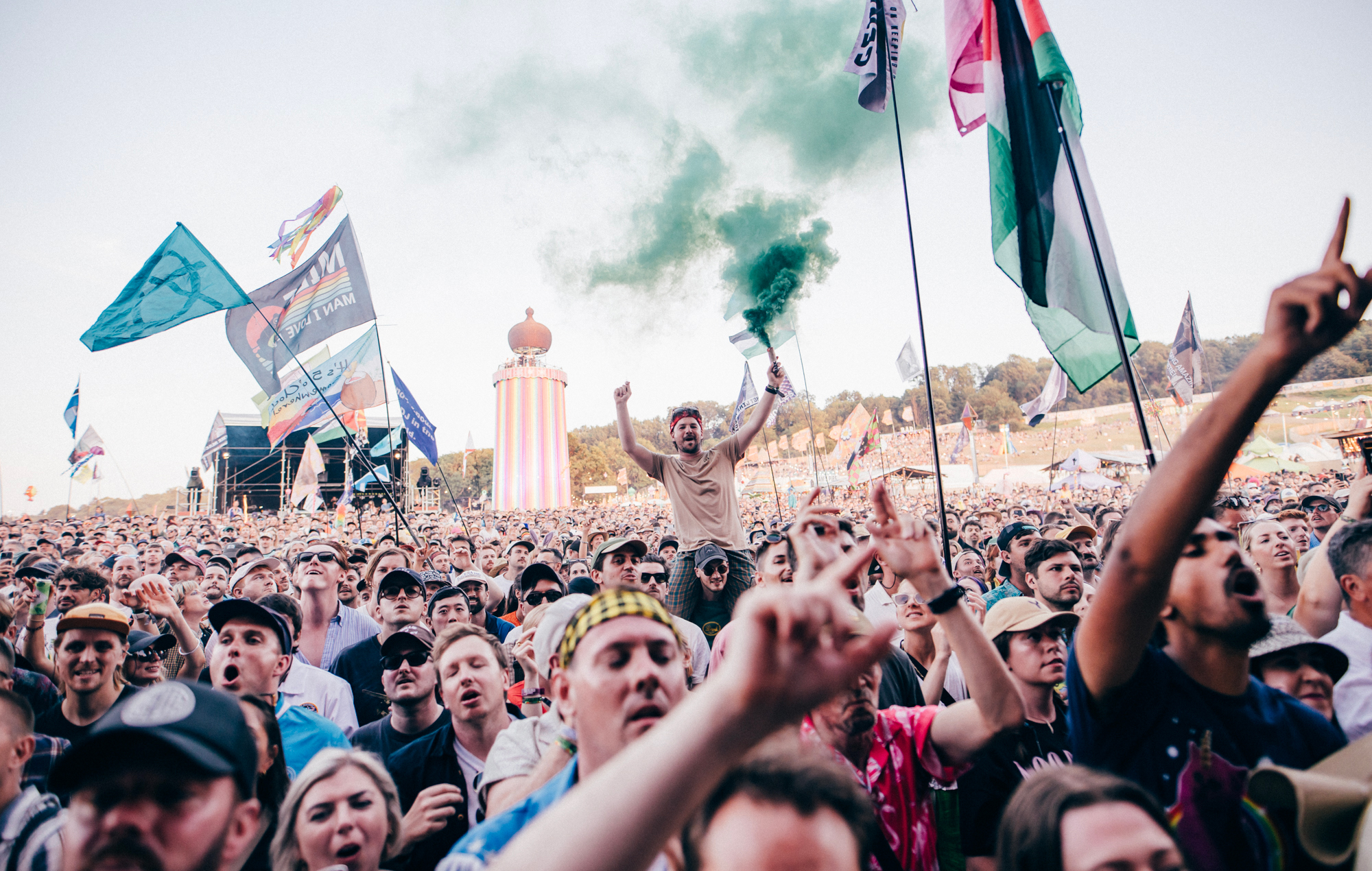 The crowd for The Maccabees live at Glastonbury 2025, photo by Derek Bremner