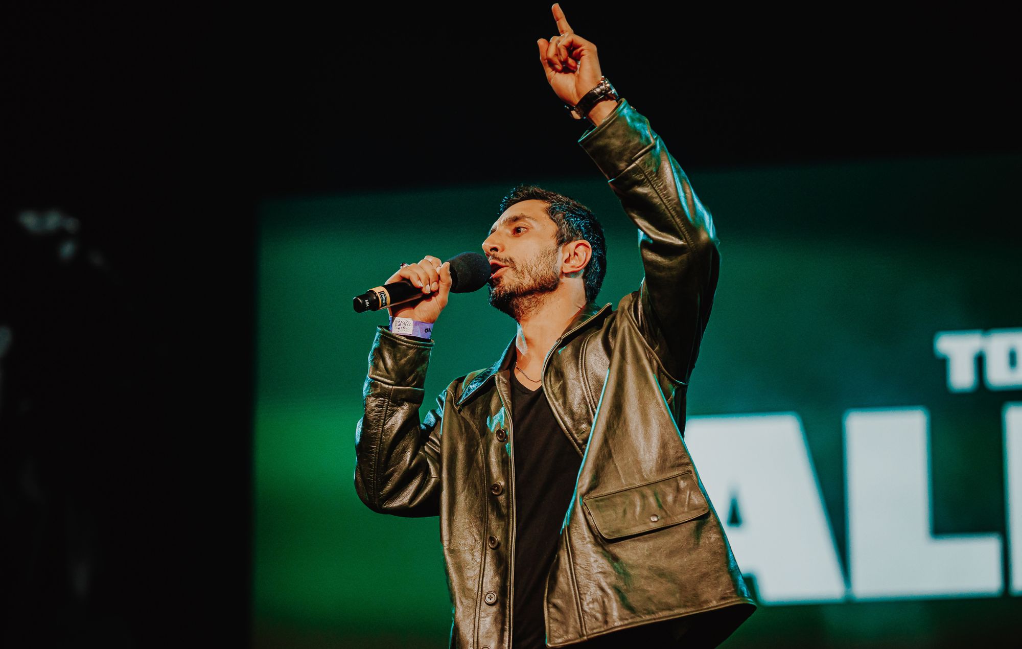 Riz Ahmed at 'Together For Palestine' show. CREDIT: Luke Dyson