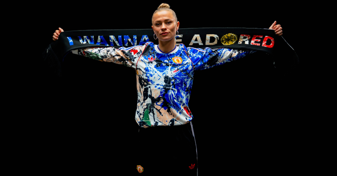 Fridolina Rolfö of Manchester United in The Stone Roses Adidas collection photoshoot