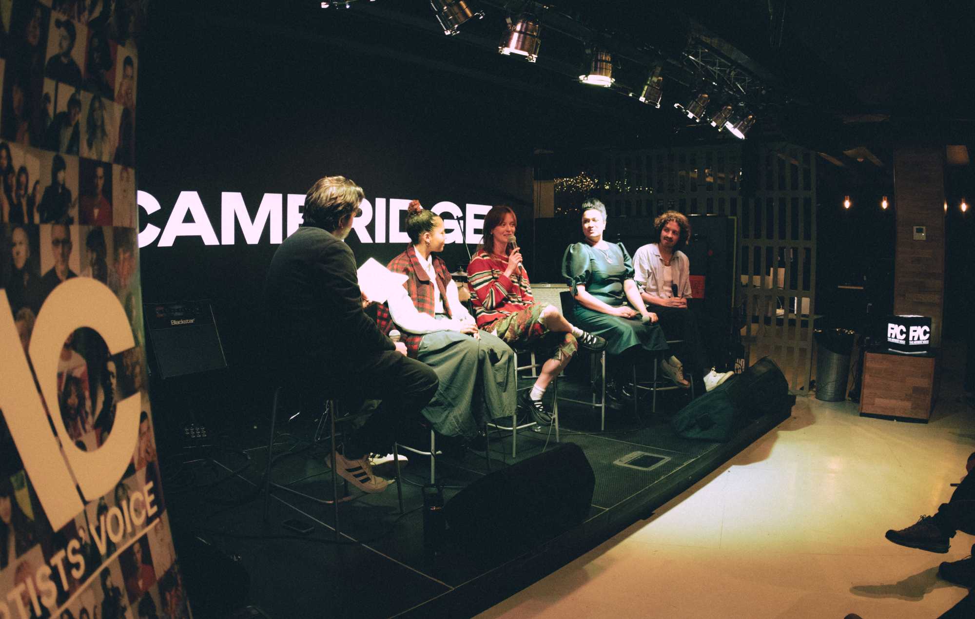 NME's Andrew Trendell chairs a panel with Orla Gartland, edbl, Sans Souci and Bishi at the FAC AGM 2025. Credit: Helena Coma