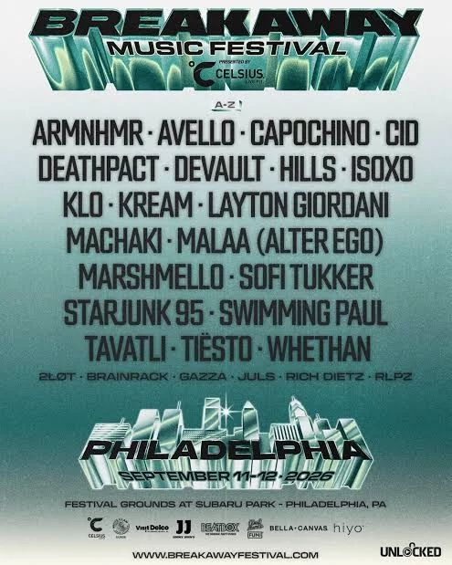 Breakaway Philadelphia Returns to Subaru Park with Tiësto, Marshmello, and More