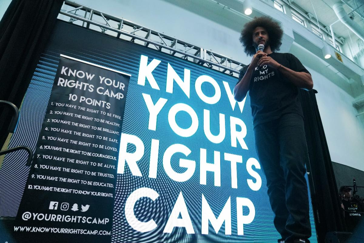 Colin Kaepernick and Know Your Rights Camp Renew $1 Million Community Pledge